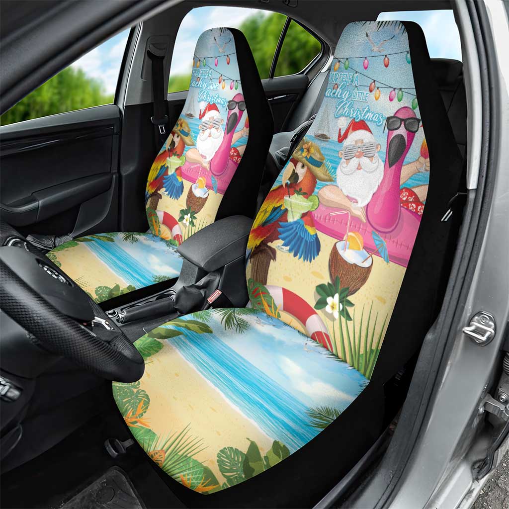 Have Yourself A Beachy Little Christmas Car Seat Cover with Santa Chilling - Wonder Print Shop