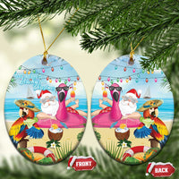 Have Yourself A Beachy Little Christmas Ceramic Ornament with Santa Chilling - Wonder Print Shop