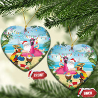 Have Yourself A Beachy Little Christmas Ceramic Ornament with Santa Chilling - Wonder Print Shop