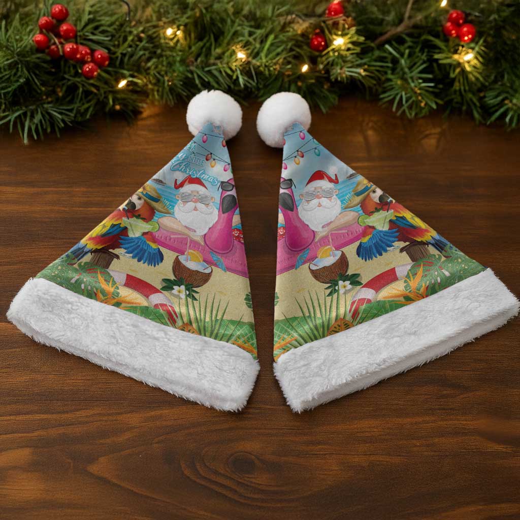 Have Yourself A Beachy Little Christmas Santa Hat with Santa Chilling - Wonder Print Shop