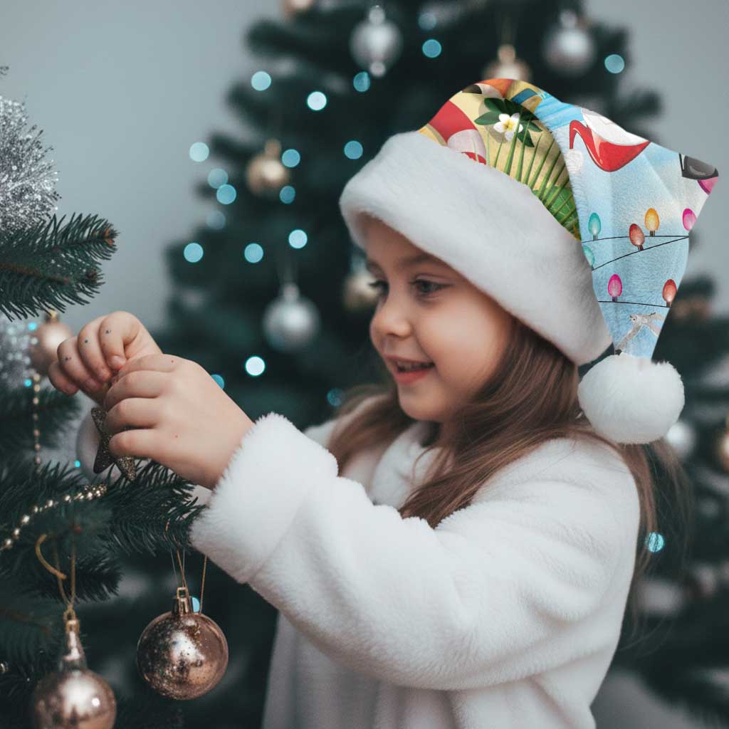 Have Yourself A Beachy Little Christmas Santa Hat with Santa Chilling - Wonder Print Shop