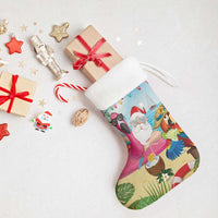 Have Yourself A Beachy Little Christmas Stocking with Santa Chilling - Wonder Print Shop