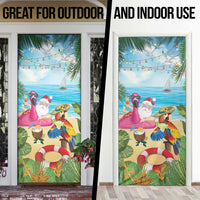 Have Yourself A Beachy Little Christmas Door Cover with Santa Chilling - Wonder Print Shop