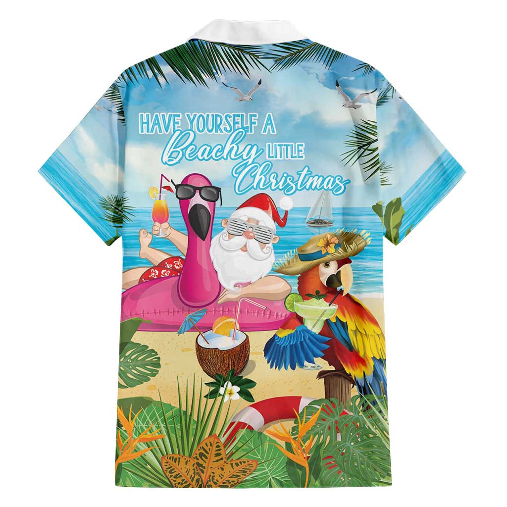 Have Yourself A Beachy Little Christmas Hawaiian Shirt with Santa Chilling - Wonder Print Shop