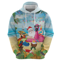Have Yourself A Beachy Little Christmas Hoodie with Santa Chilling - Wonder Print Shop