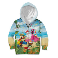Have Yourself A Beachy Little Christmas Kid Hoodie with Santa Chilling - Wonder Print Shop