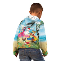 Have Yourself A Beachy Little Christmas Kid Hoodie with Santa Chilling - Wonder Print Shop