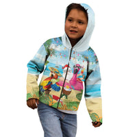 Have Yourself A Beachy Little Christmas Kid Hoodie with Santa Chilling - Wonder Print Shop