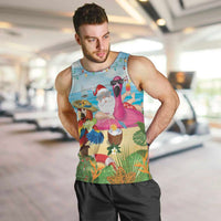 Have Yourself A Beachy Little Christmas Men Tank Top with Santa Chilling - Wonder Print Shop