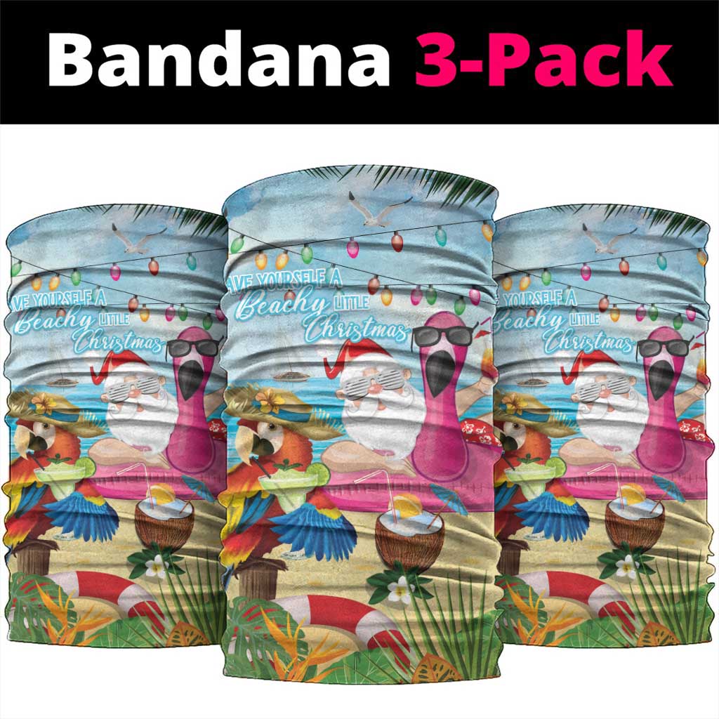 Have Yourself A Beachy Little Christmas Neck Gaiter with Santa Chilling - Wonder Print Shop