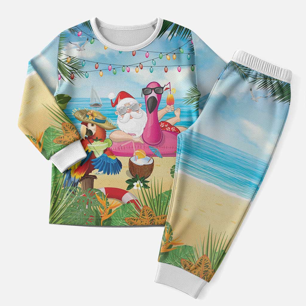 Have Yourself A Beachy Little Christmas Pajama Set with Santa Chilling - Wonder Print Shop