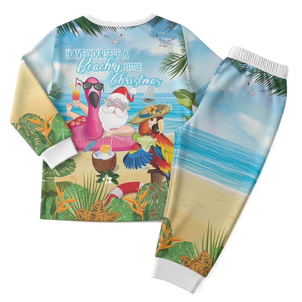 Have Yourself A Beachy Little Christmas Pajama Set with Santa Chilling - Wonder Print Shop