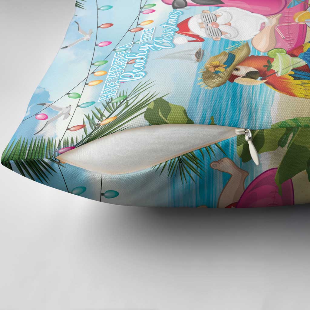 Have Yourself A Beachy Little Christmas Pillow Cover with Santa Chilling - Wonder Print Shop