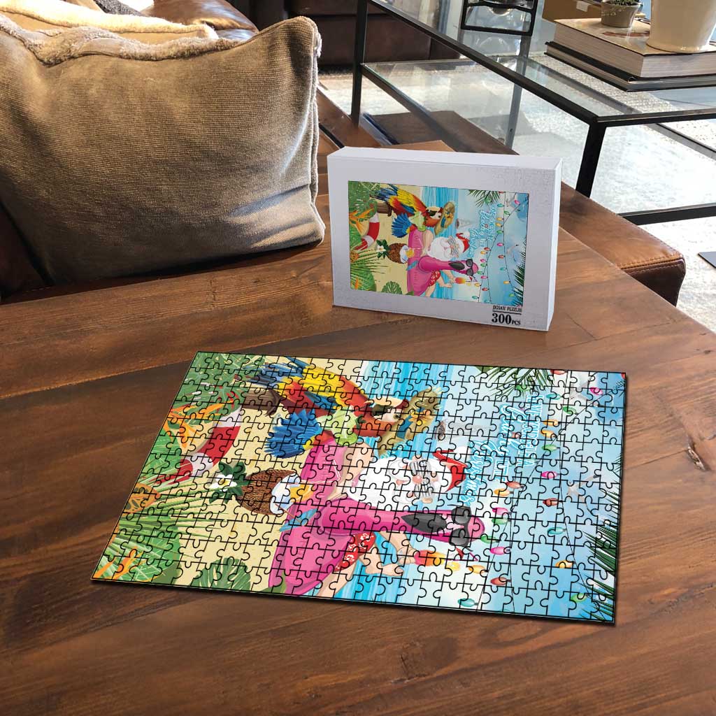 Have Yourself A Beachy Little Christmas Puzzle with Santa Chilling - Wonder Print Shop