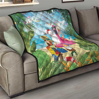 Have Yourself A Beachy Little Christmas Quilt with Santa Chilling - Wonder Print Shop