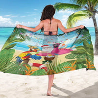 Have Yourself A Beachy Little Christmas Sarong with Santa Chilling - Wonder Print Shop