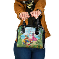 Have Yourself A Beachy Little Christmas Shoulder Handbag with Santa Chilling - Wonder Print Shop