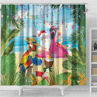 Have Yourself A Beachy Little Christmas Shower Curtain with Santa Chilling - Wonder Print Shop