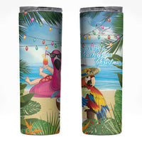 Have Yourself A Beachy Little Christmas Skinny Tumbler with Santa Chilling - Wonder Print Shop