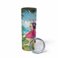 Have Yourself A Beachy Little Christmas Skinny Tumbler with Santa Chilling - Wonder Print Shop