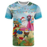 Have Yourself A Beachy Little Christmas T Shirt with Santa Chilling - Wonder Print Shop