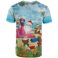 Have Yourself A Beachy Little Christmas T Shirt with Santa Chilling - Wonder Print Shop