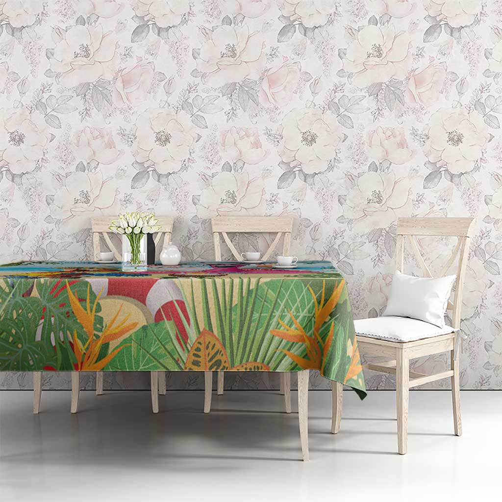 Have Yourself A Beachy Little Christmas Tablecloth with Santa Chilling - Wonder Print Shop