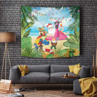 Have Yourself A Beachy Little Christmas Tapestry with Santa Chilling - Wonder Print Shop