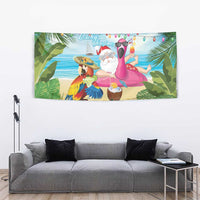 Have Yourself A Beachy Little Christmas Tapestry with Santa Chilling - Wonder Print Shop