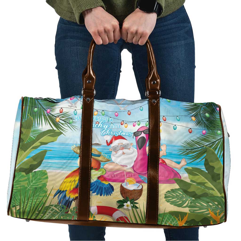 Have Yourself A Beachy Little Christmas Travel Bag with Santa Chilling - Wonder Print Shop