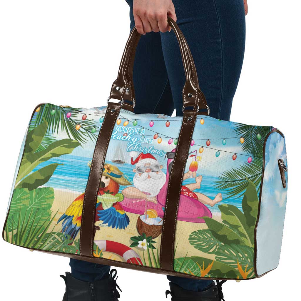 Have Yourself A Beachy Little Christmas Travel Bag with Santa Chilling - Wonder Print Shop