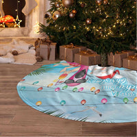 Have Yourself A Beachy Little Christmas Tree Skirt with Santa Chilling - Wonder Print Shop