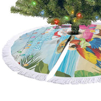 Have Yourself A Beachy Little Christmas Tree Skirt with Santa Chilling - Wonder Print Shop