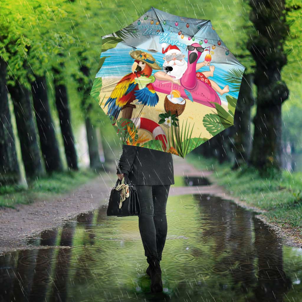 Have Yourself A Beachy Little Christmas Umbrella with Santa Chilling - Wonder Print Shop