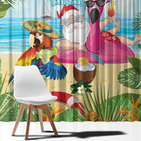 Have Yourself A Beachy Little Christmas Window Curtain with Santa Chilling - Wonder Print Shop