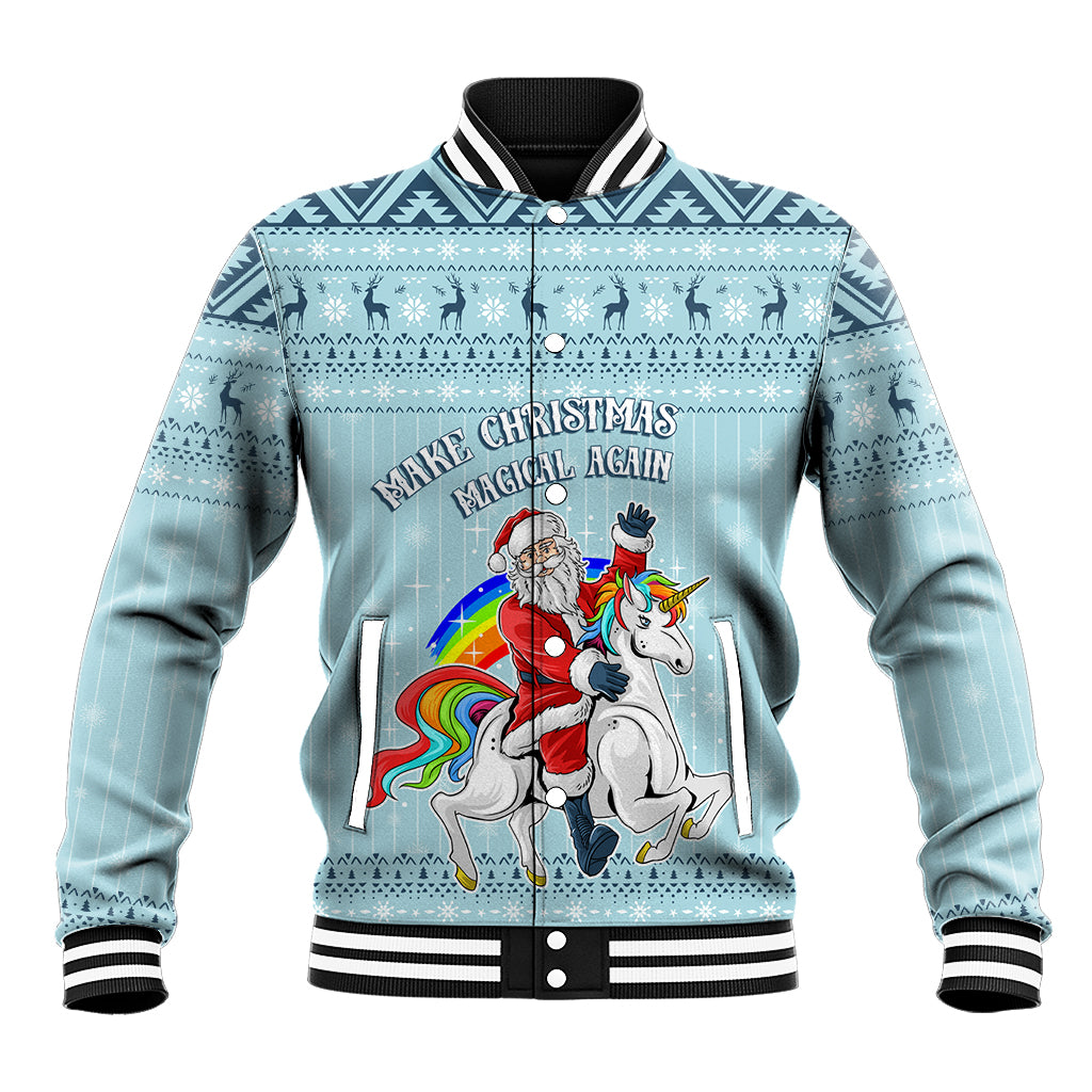 Unicorn - Make Christmas Magical Again Baseball Jacket LT7 - Wonder Print Shop