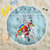 Unicorn - Make Christmas Magical Again Beach Blanket LT7 - Wonder Print Shop