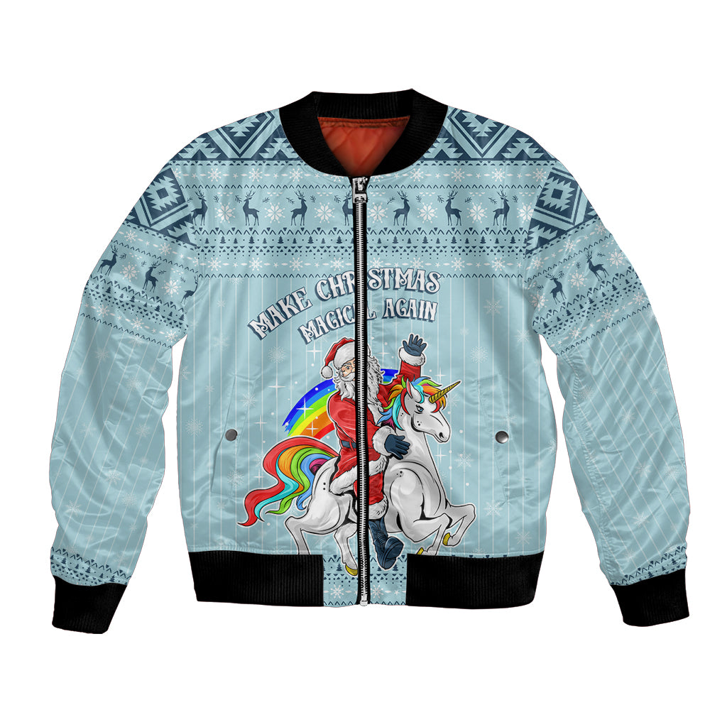Unicorn - Make Christmas Magical Again Bomber Jacket LT7 - Wonder Print Shop