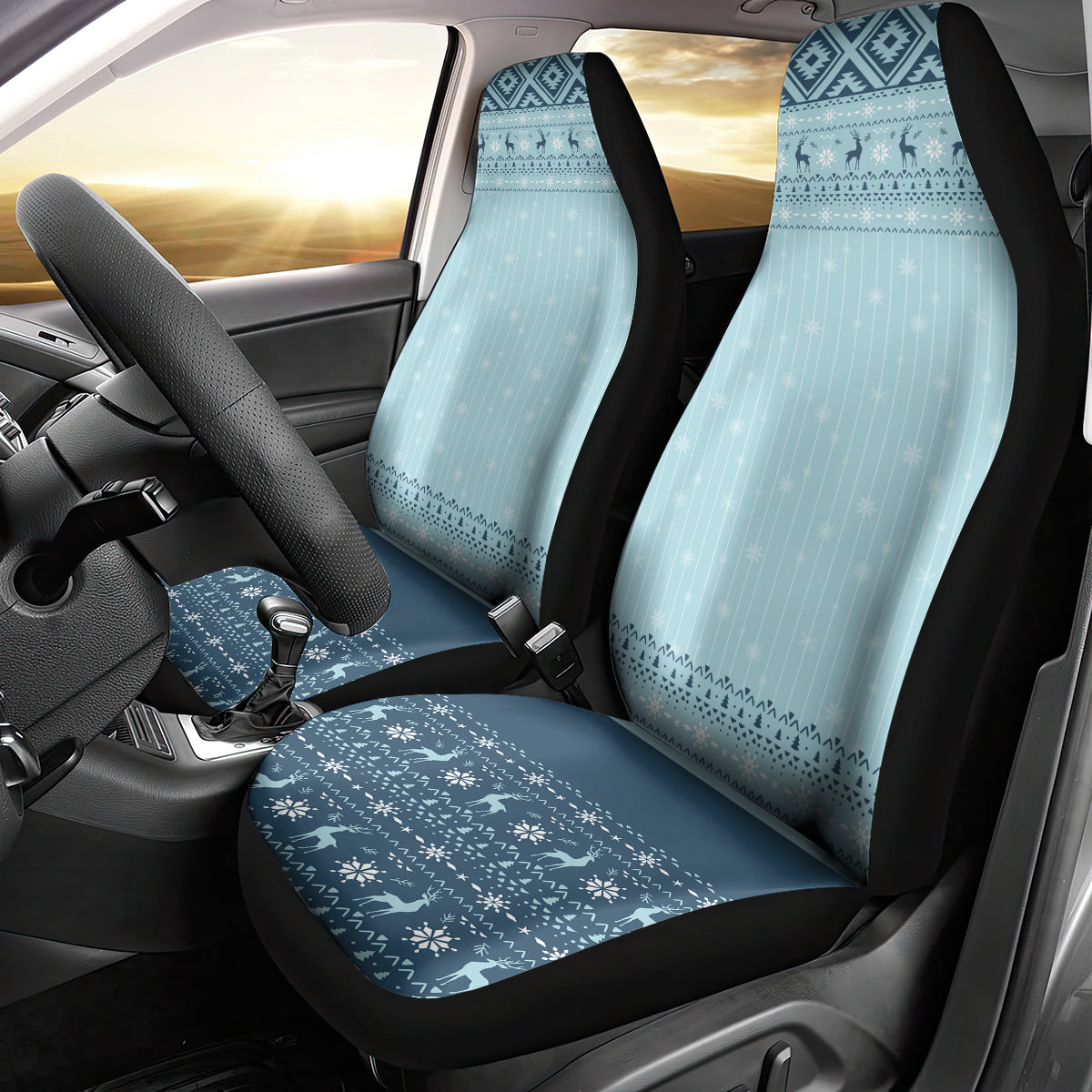Unicorn - Make Christmas Magical Again Car Seat Cover LT7 - Wonder Print Shop