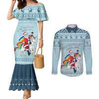unicorn-make-christmas-magical-again-couples-matching-mermaid-dress-and-long-sleeve-button-shirt