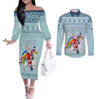 unicorn-make-christmas-magical-again-couples-matching-off-the-shoulder-long-sleeve-dress-and-long-sleeve-button-shirt