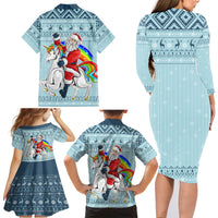 Unicorn - Make Christmas Magical Again Family Matching Long Sleeve Bodycon Dress and Hawaiian Shirt LT7 - Wonder Print Shop