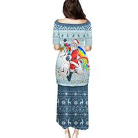 Unicorn - Make Christmas Magical Again Family Matching Puletasi Dress and Hawaiian Shirt - Wonder Print Shop