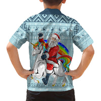 Unicorn - Make Christmas Magical Again Family Matching Short Sleeve Bodycon Dress and Hawaiian Shirt - Wonder Print Shop