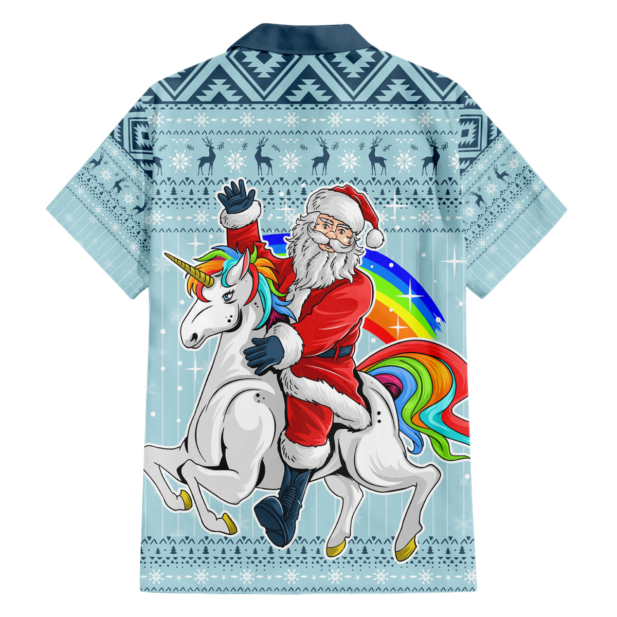 Unicorn - Make Christmas Magical Again Family Matching Short Sleeve Bodycon Dress and Hawaiian Shirt - Wonder Print Shop