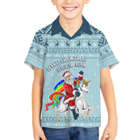 Unicorn - Make Christmas Magical Again Family Matching Short Sleeve Bodycon Dress and Hawaiian Shirt - Wonder Print Shop