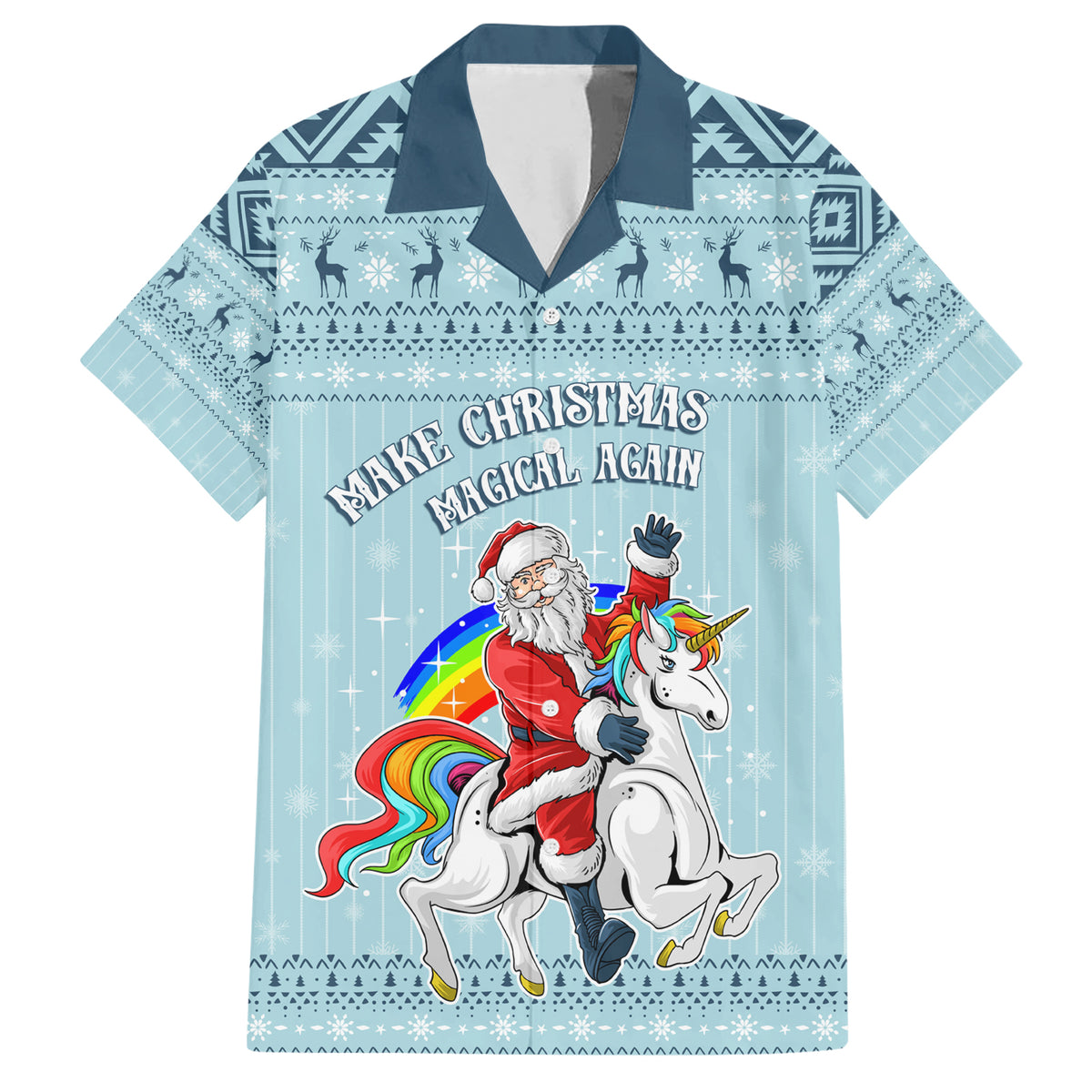 Unicorn - Make Christmas Magical Again Hawaiian Shirt - Wonder Print Shop