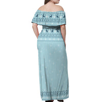 Unicorn - Make Christmas Magical Again Off Shoulder Maxi Dress - Wonder Print Shop