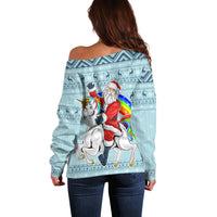 Unicorn - Make Christmas Magical Again Off Shoulder Sweater - Wonder Print Shop