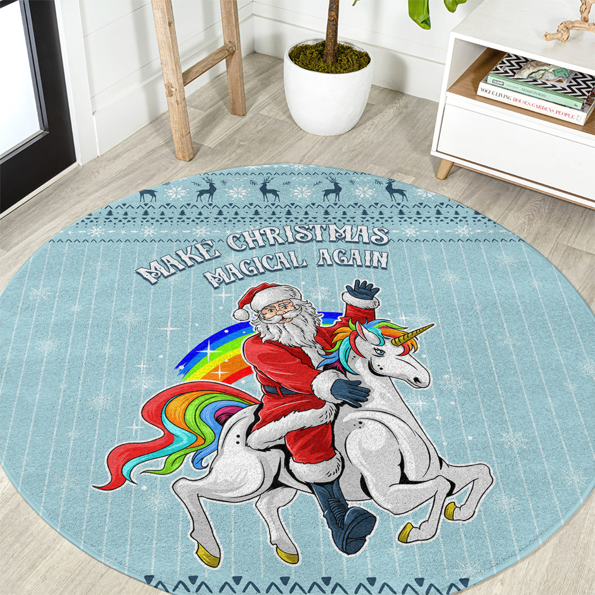 unicorn-make-christmas-magical-again-round-carpet